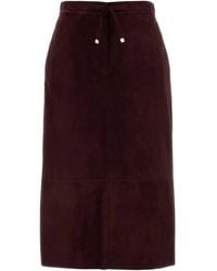 Max Mara - Max Mara S Suede Gazza Skirt - Lyst