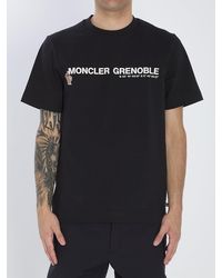 Moncler V-neck T-shirt in Black for Men | Lyst