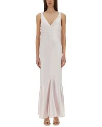 Sportmax - V Neck Maxi Dress - Lyst