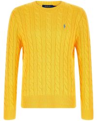 Polo Ralph Lauren - Cotton Braided Sweater - Lyst