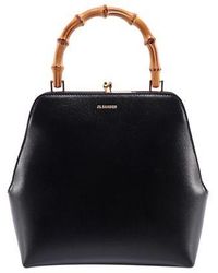 Jil Sander Goji Frame Square Tote Bag in Black | Lyst