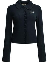 Chloé - Polo Sweater With Logo - Lyst