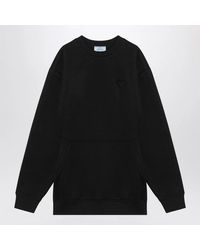 Prada - Mini Plush Dress With Logo Triangle - Lyst