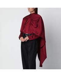 Source Unknown - Koa Draped Satin Blouse - Lyst