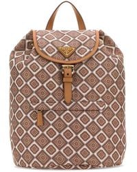 Prada - Printed Re-Nylon Backpack - Lyst