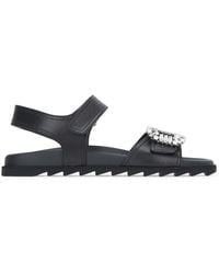 Roger Vivier - Slidy Viv Strass Sandal 25 - Lyst