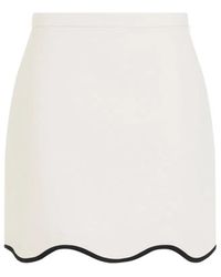 Valentino - Vaniglia Nero Crepe Couture Mini Skirt - Lyst