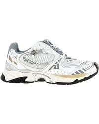 Versace - 'Icaro' Mesh And Leather Fabric Sneakers - Lyst