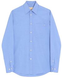 Valentino Garavani - Oxford Cotton Shirt With Vgold - Lyst