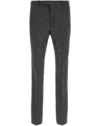 Gucci - Melange Charcoal Wool Pant - Lyst
