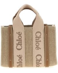 Chloé - Linen Handbag Bag - Lyst