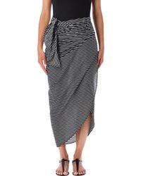 Frankie Shop - Thira Striped Wrap Skirt - Lyst