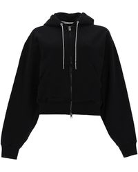 Alexander Wang - Felpa Con Zip E Cappuccio - Lyst