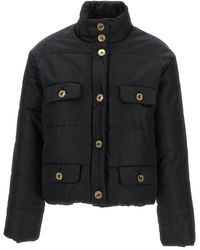 Moschino - Padded Down Jacket With Logo Button Closure - Lyst