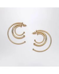 Panconesi - Goldtone Multihoop Earrings - Lyst