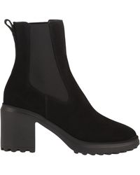 Hogan - Suede Chelsea Ankle Boots With Heel - Lyst