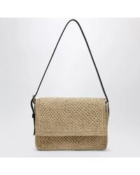 Manebí - Manebi Raffia And Leather Shoulder Bag - Lyst