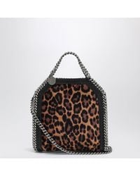 Stella McCartney - Falabella Leopard-Print Velvet Micro Tote Bag - Lyst