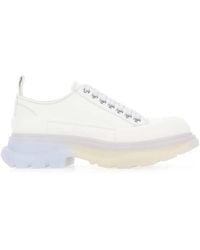 McQueen - Chalk Canvas Tread Slick Sneakers - Lyst