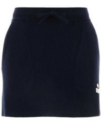 Isabel Marant - Midnight Stretch Cotton Blend Amaline Mini Skirt - Lyst