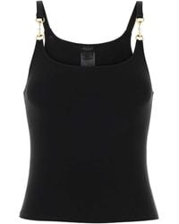 Gucci - Viscose Crepe Jersey Top With Morsetto - Lyst