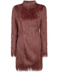 Balmain - Long Sleeves Fringes Bodycon Short Dress - Lyst