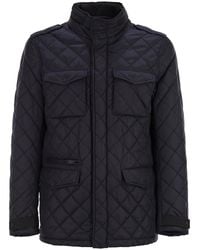 Herno - Field Jacket With Diamond Quilting - Lyst