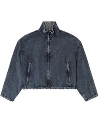 DIESEL - G-Leam-R1 Cropped Denim Jacket - Lyst