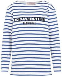 Valentino Garavani - Embroidered Cotton T-Shirt - Lyst