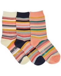 Paul Smith - Swirl-Pattern Socks (Pack Of Three) - Lyst