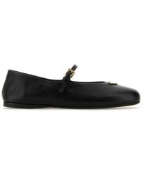 Prada - Suede Leather Ballets - Lyst