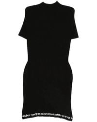Alexander Wang - Alexanderwang. T Alexander Wang Ribbed Short-Sleeve Dress - Lyst