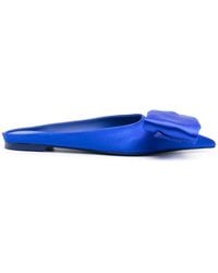 Ferragamo - Bow Leather Slippers - Lyst