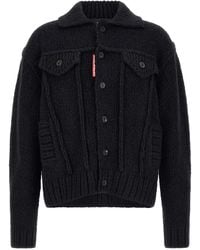 DSquared² - Logo Patch Cardigan - Lyst