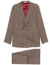 Brunello Cucinelli - Linen And Virgin Wool Chevron Leisure Suit - Lyst