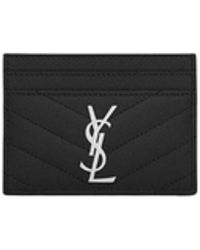 Saint Laurent - Cassandre Matelassé Card Holder - Lyst