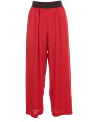 Maria Calderara - Pants Wide Leg Crepe - Lyst