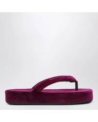 Balenciaga - Jet Lag Stretch Velvet Flipflops - Lyst