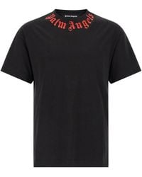 Palm Angels - 'Neck Logo' T-Shirt - Lyst