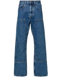 Palm Angels - Mid Washed Cotton Jeans - Lyst