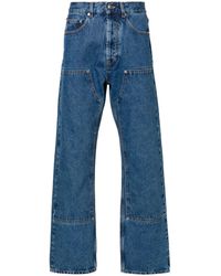 Palm Angels - Mid Washed Cotton Jeans - Lyst