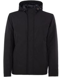 Herno - Stretch Technical Fabric Hooded Padded Jacket - Lyst