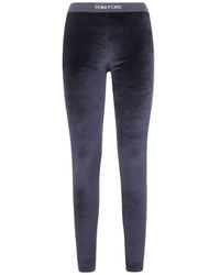 Tom Ford - Stretch Lustrous Velour Leggings - Lyst