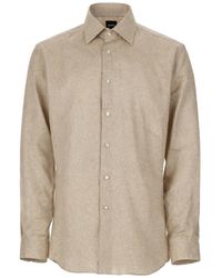 BOSS - Linen Shirt - Lyst