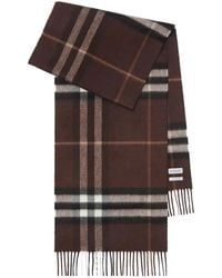 Burberry - Plaid Cashmere Scarf - Lyst