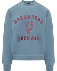 DSquared² - Graphic Crew Neck Sweatshirt - Lyst