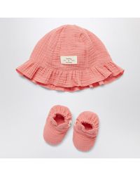 Teddy & Minou - Set With Hat And Peony Booties - Lyst