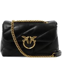 Pinko - Calf Leather Polyurethane Polyamide Crossbody Bags - Lyst