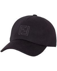 Fendi - Wool And Cashmere Baseball Cap - Lyst