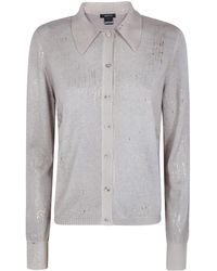 Avant Toi - Hand Painted Cashmere Shirt With Check Lamination - Lyst